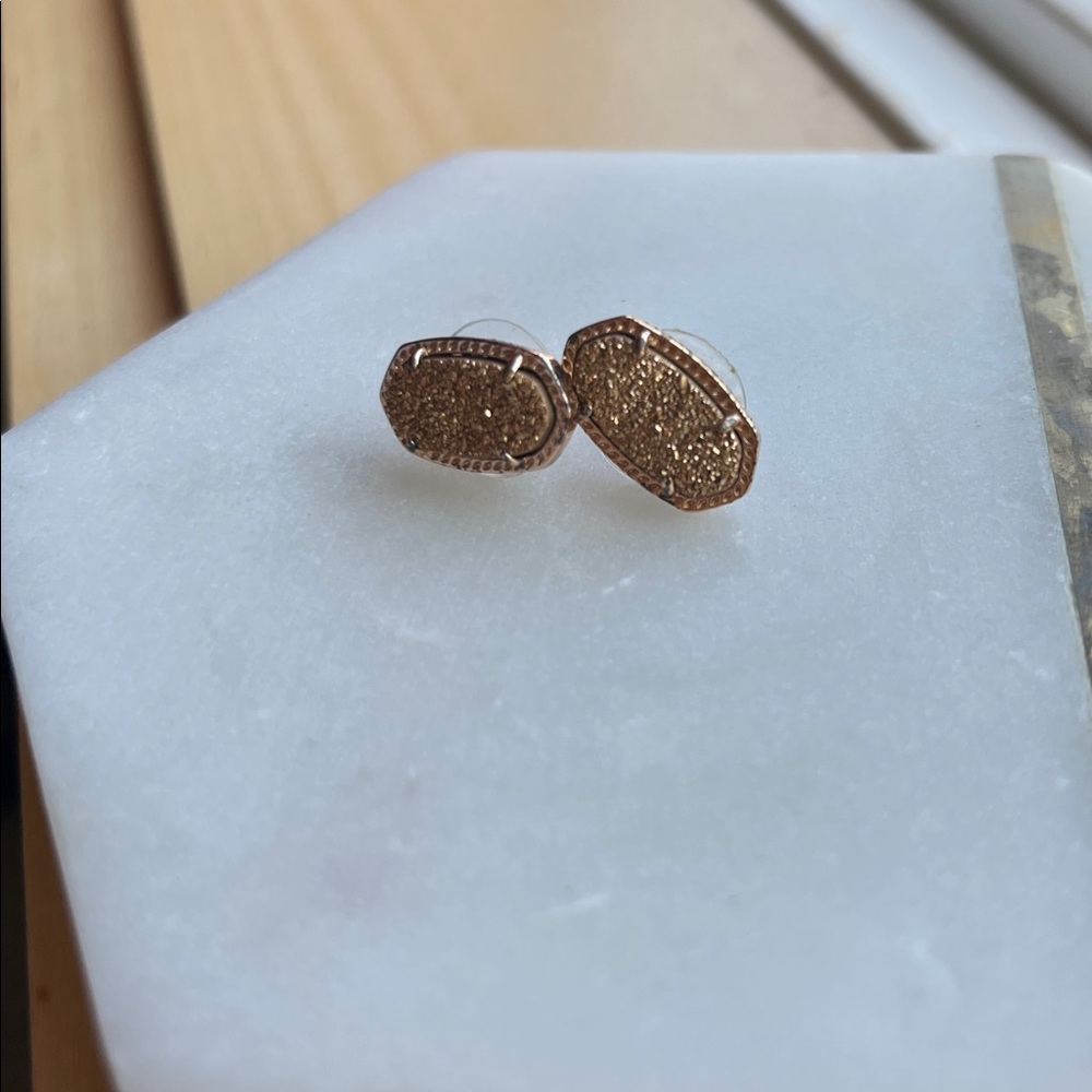 Kendra Scott Rose Gold Druzy Earrings